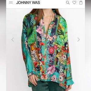 Johnny Was Tigre’s et Fleurs Seline Button Down